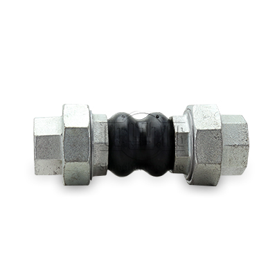 Threaded rubber expansion bellow