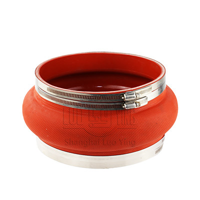 Red clamp rubber coupling